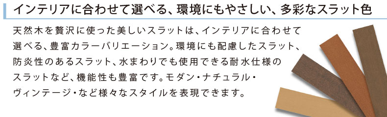 多彩なスラットカラー