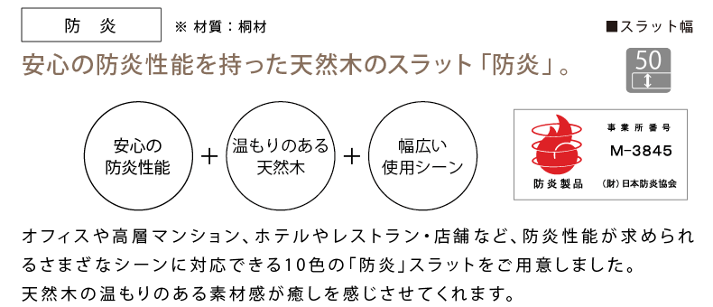スラット：防炎