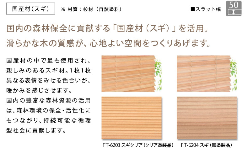 スラット：国産材スギ