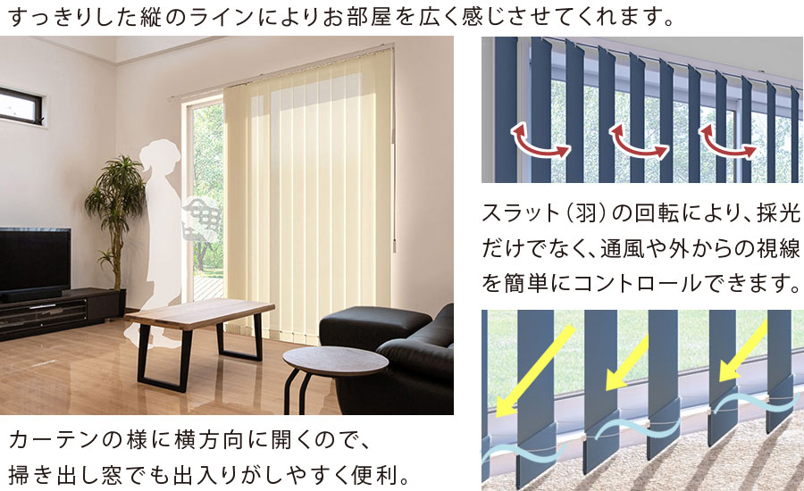 バーチカルブラインドのメリット