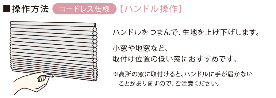 コードレス仕様の操作方法