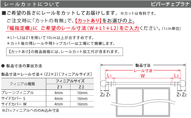 レールカットについて