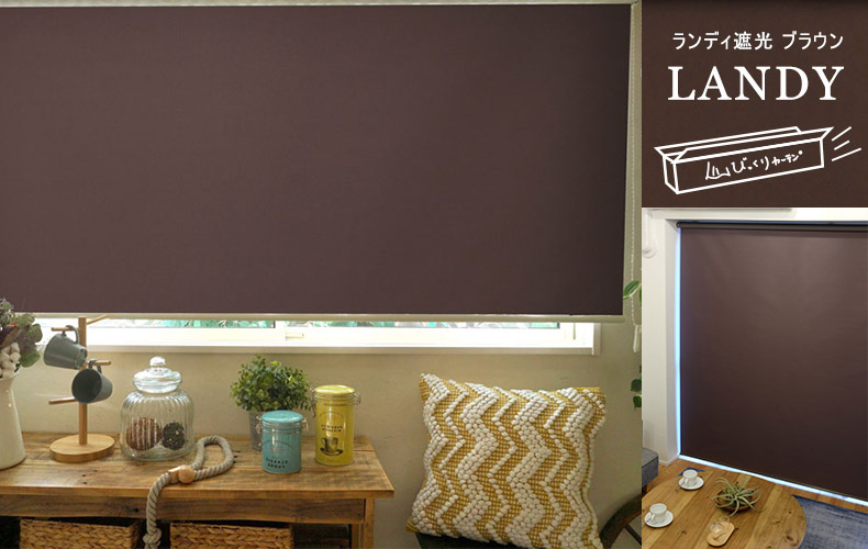ランディ遮光　ブラウン