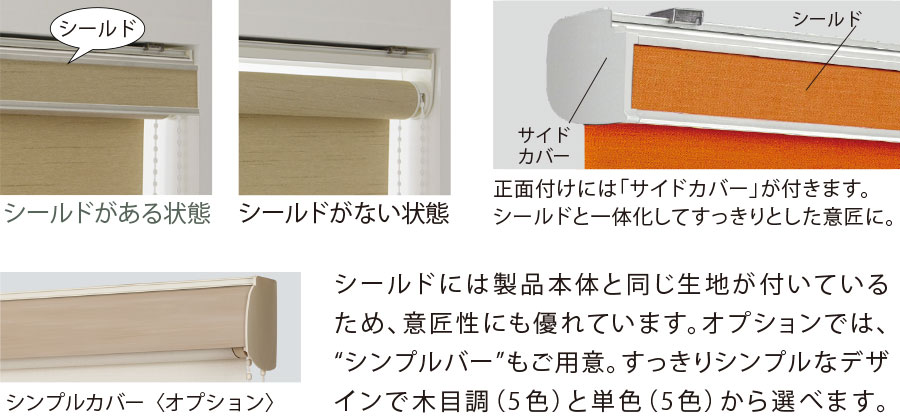 シールドで遮光性アップ