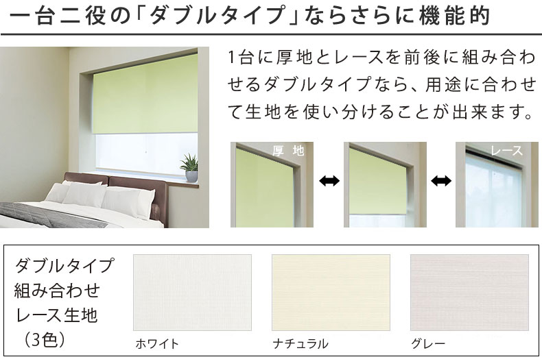 厚地トレースで2WAYの使い方ができるさらに機能的なダブルタイプ