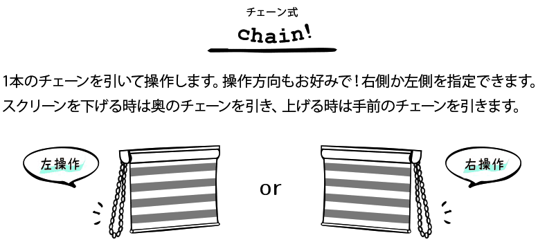 使いやすいチェーン式