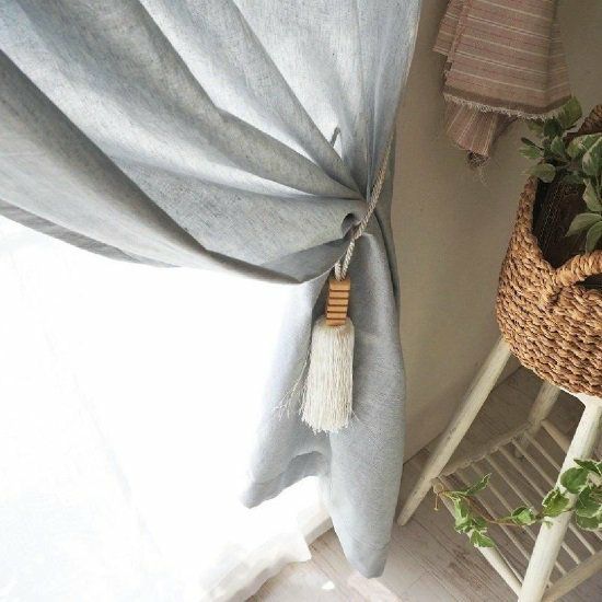 ✨美品✨DUBBELFLATAN オーガニックコットン カーテン OF THE NATURE 】 □フラット仕様 オーガニックコットン・リネン100