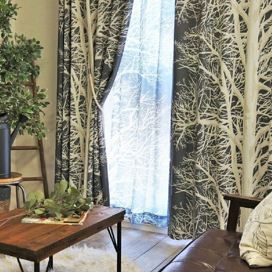 びっくりカーテン 遮光2級 両開き インテリア 北欧デザインカーテン 北欧調＞100サイズ・遮光2級・北欧デザインカーテン ＜テュット