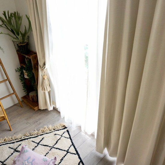 びっくりカーテン　ソレイユ　アイボリー エレガントなトルコ刺しゅうのシームレスレースカーテン「ソレイユ