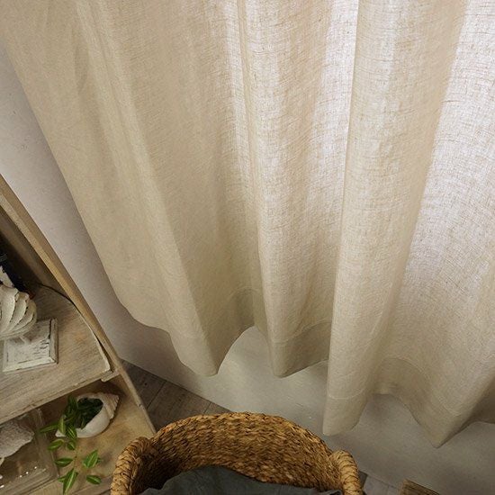 天然素材・Concept】□1.5倍ひだ 麻100％使用ナチュラルカーテン