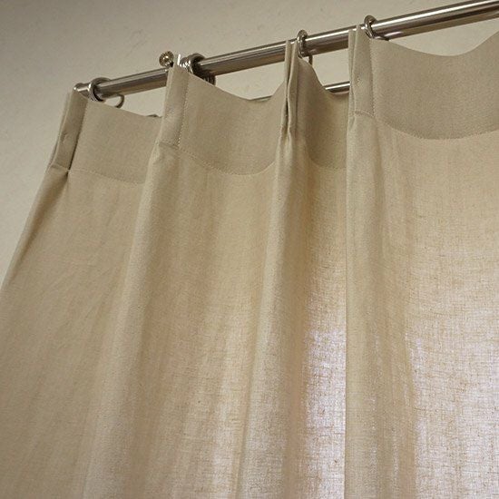 天然素材・Concept】□1.5倍ひだ 麻100％使用ナチュラルカーテン