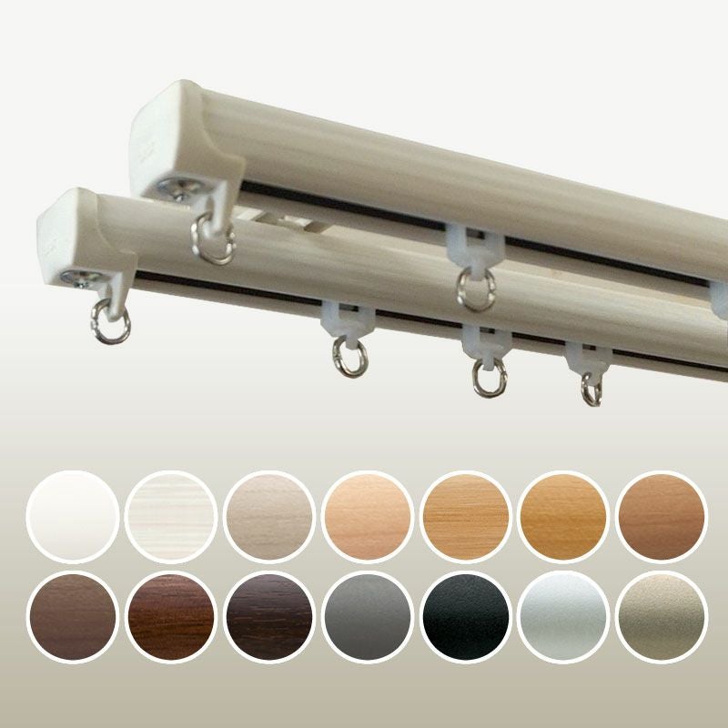 送料無料】カラー豊富なオリジナル機能性カーテンレール＜クロノ