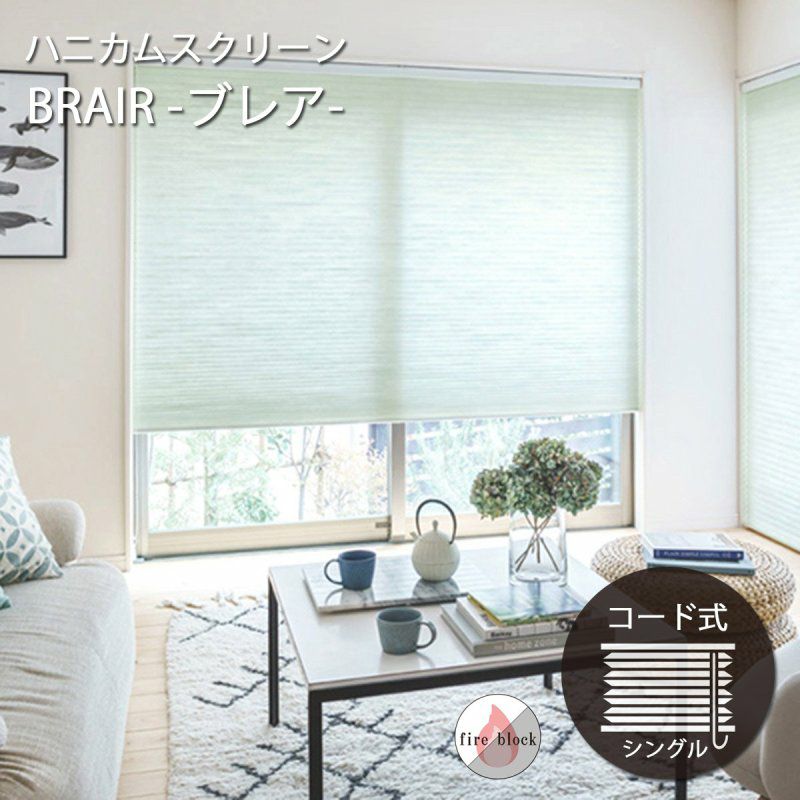 省エネで光熱費節約！ハニカムスクリーン＜ブレア シングルタイプ