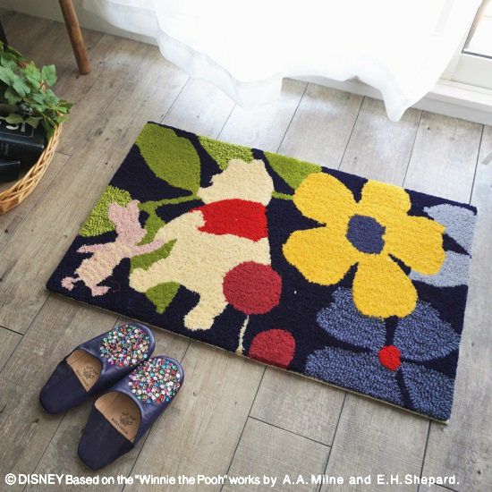 Disney】おしゃれなディズニー玄関マット 50×80cm ＜POOH/Talk MAT