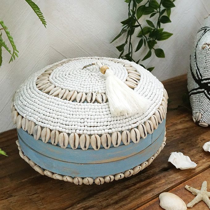 MARINE & PIER 】 バリ島で手作りされた海を感じるシェルBOX（ソカシ