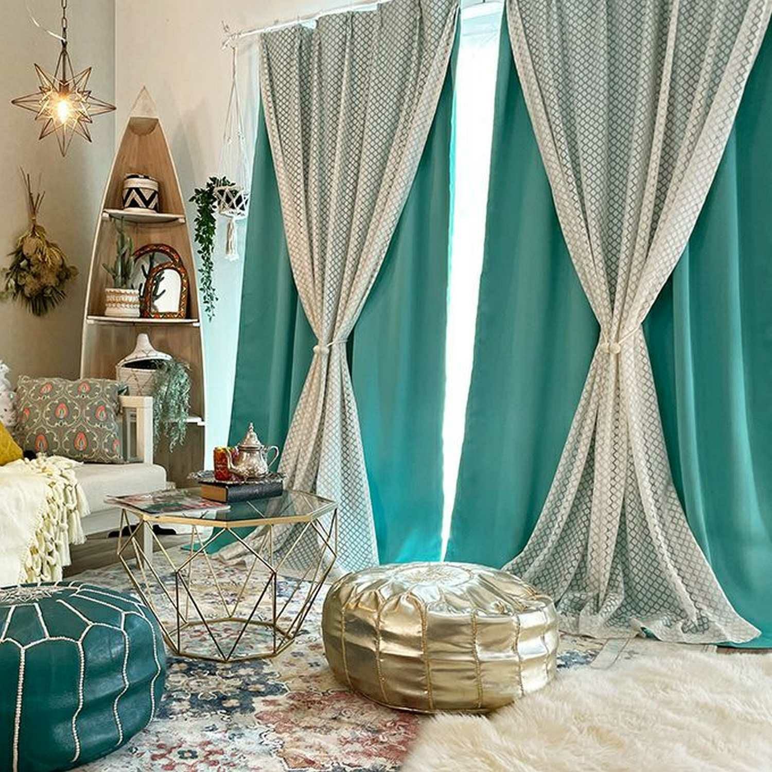 Patati Patata】 モロッカンスタイルの遮光1級厚地＋レースの一体型