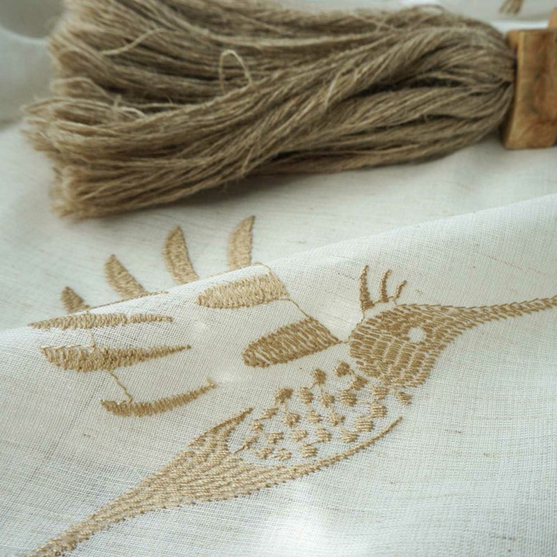 オリジナルハチドリ刺繍レース＜レースハキア ナチュラル＞