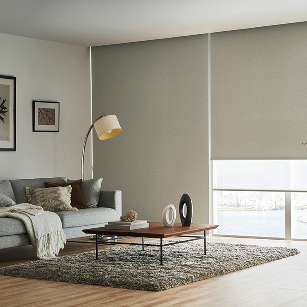 日本製・1台2役のロールスクリーン＜ラルクダブル＞20色【ピアット遮光