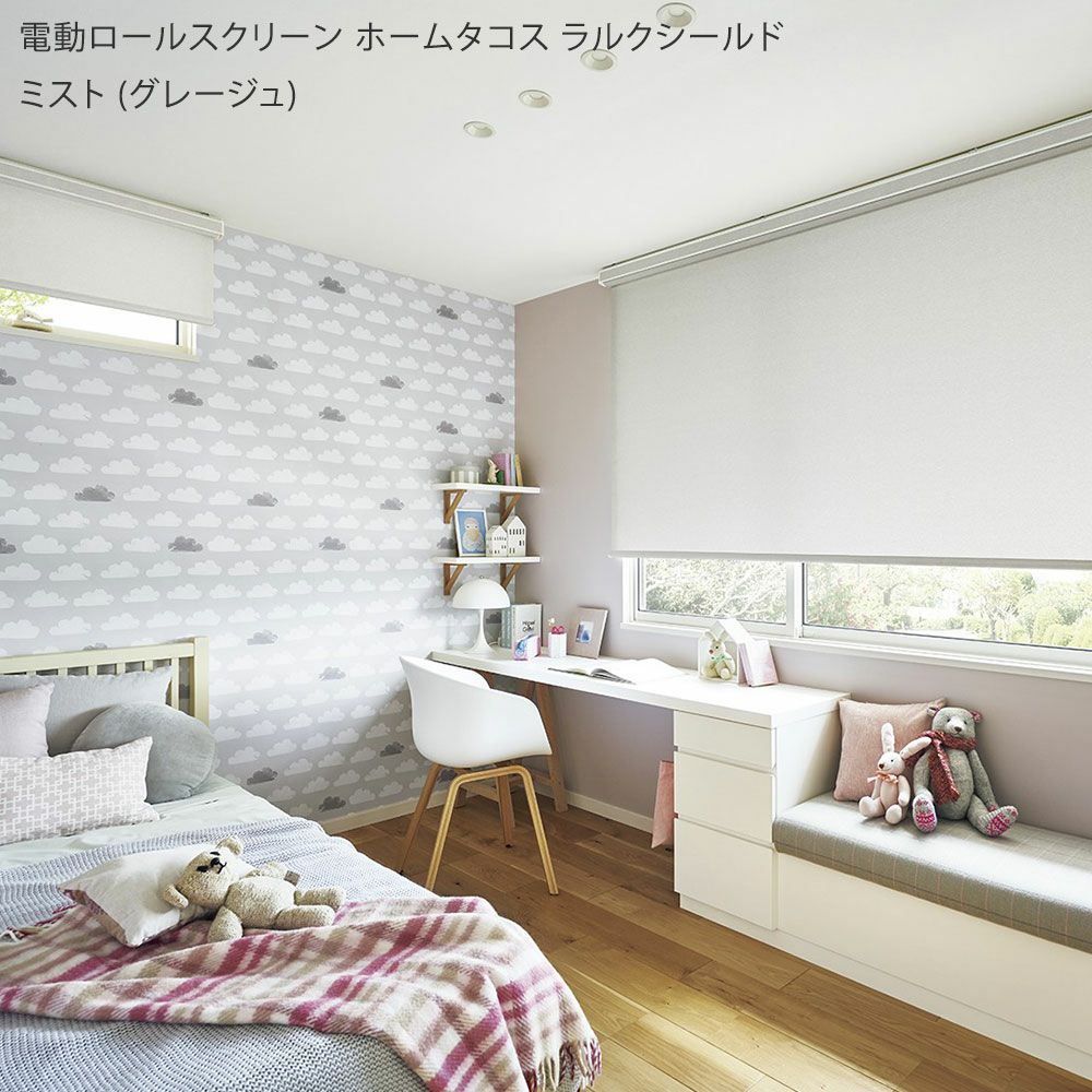 電動ロールスクリーン＜ホームタコス ラルクシールド＞【コンセント